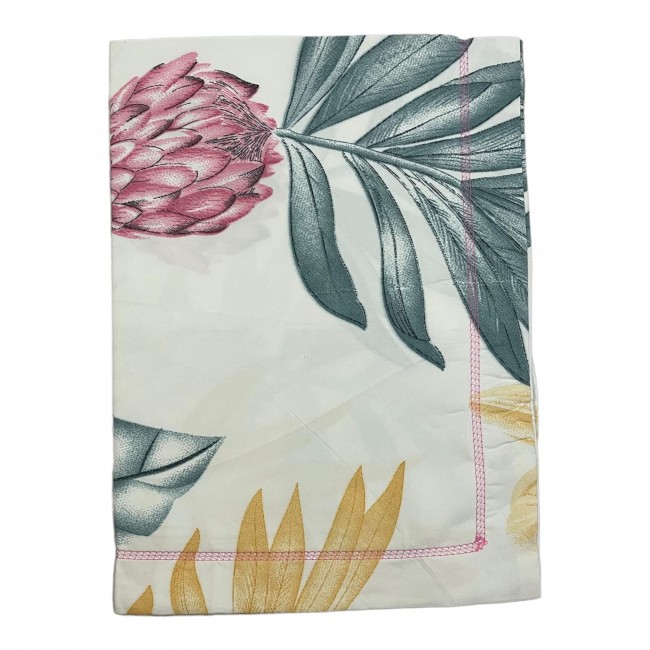 Sale Active King Size Glace Cotton Bedsheet Set with 2 Pillow Covers - Floral Print Sale Active King Size Glace Cotton Bedsheet Set with 2 Pillow Covers - Floral Print